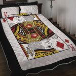 King Of Diamonds Playing Card Print Quilt Bed Set