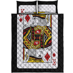 King Of Diamonds Playing Card Print Quilt Bed Set