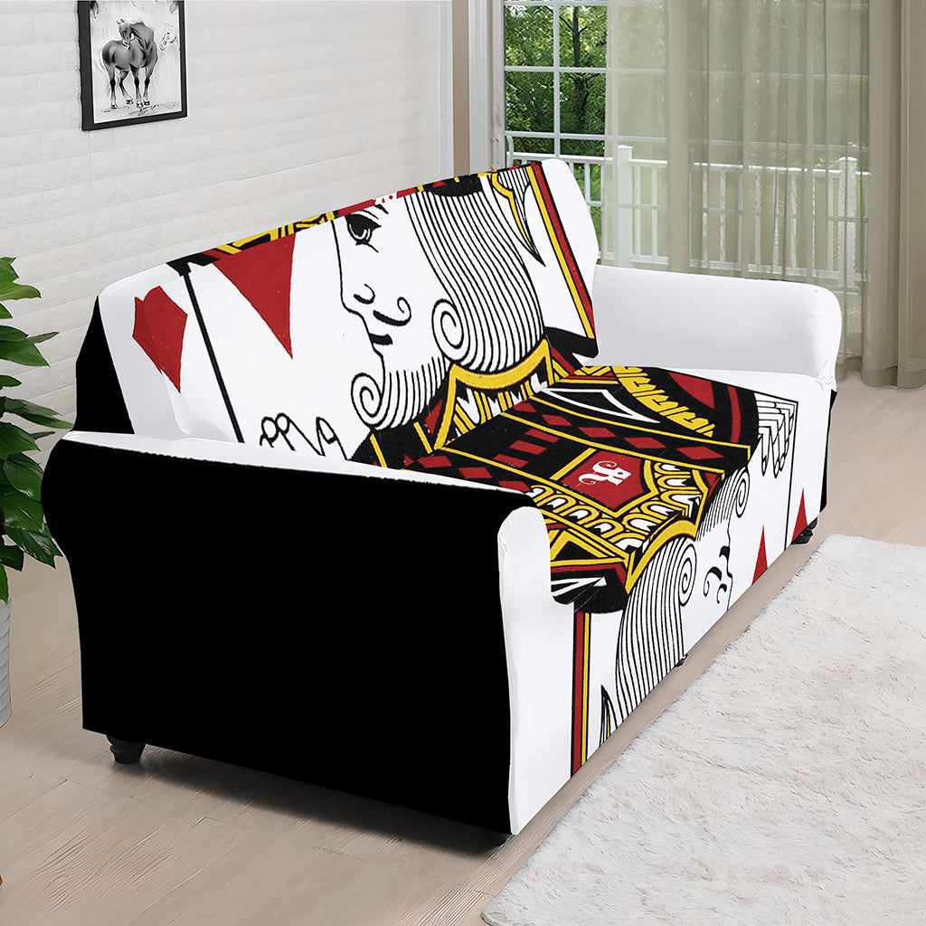 King Of Diamonds Playing Card Print Sofa Cover