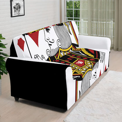 King Of Diamonds Playing Card Print Sofa Cover