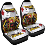 King Of Diamonds Playing Card Print Universal Fit Car Seat Covers