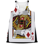 King Of Diamonds Playing Card Print Women's Racerback Tank Top