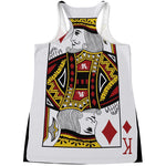 King Of Diamonds Playing Card Print Women's Racerback Tank Top