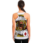 King Of Diamonds Playing Card Print Women's Racerback Tank Top