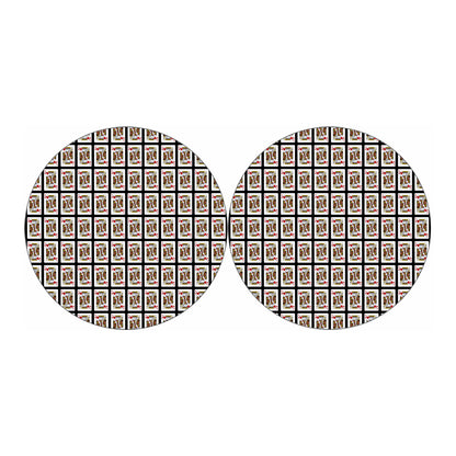 King Of Hearts Playing Card Pattern Print Car Coasters