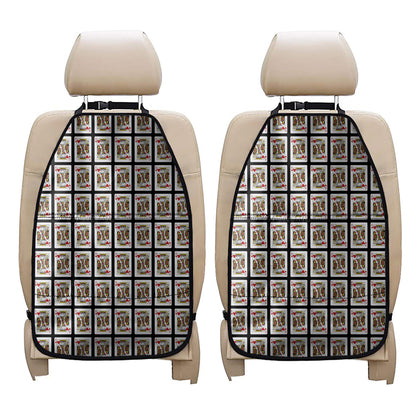 King Of Hearts Playing Card Pattern Print Car Seat Organizers
