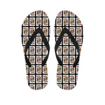 King Of Hearts Playing Card Pattern Print Flip Flops