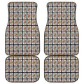 King Of Hearts Pattern Print Front and Back Car Floor Mats