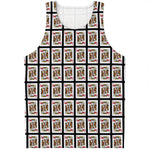 King Of Hearts Playing Card Pattern Print Men's Tank Top