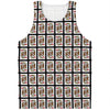 King Of Hearts Playing Card Pattern Print Men's Tank Top