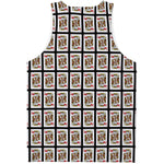 King Of Hearts Playing Card Pattern Print Men's Tank Top