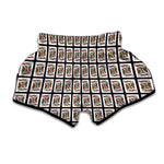 King Of Hearts Playing Card Pattern Print Muay Thai Boxing Shorts