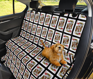 King Of Hearts Playing Card Pattern Print Pet Car Back Seat Cover