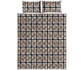 King Of Hearts Playing Card Pattern Print Quilt Bed Set