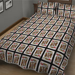 King Of Hearts Playing Card Pattern Print Quilt Bed Set