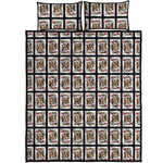 King Of Hearts Playing Card Pattern Print Quilt Bed Set