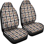 King Of Hearts Playing Card Pattern Print Universal Fit Car Seat Covers