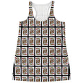 King Of Hearts Pattern Print Women's Racerback Tank Top