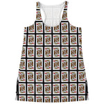 King Of Hearts Playing Card Pattern Print Women's Racerback Tank Top