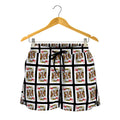 King Of Hearts Pattern Print Women's Shorts