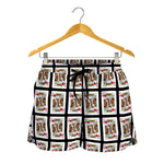 King Of Hearts Playing Card Pattern Print Women's Shorts