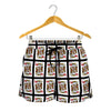 King Of Hearts Playing Card Pattern Print Women's Shorts