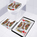 King Of Hearts Playing Card Print 3 Piece Bath Mat Set