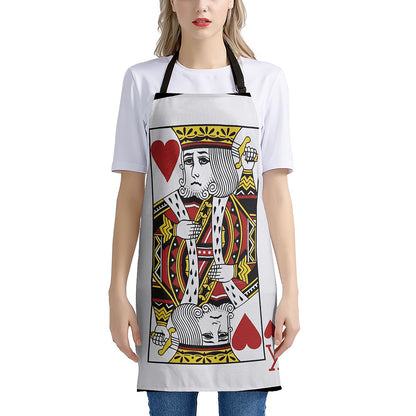 King Of Hearts Playing Card Print Apron