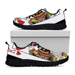King Of Hearts Playing Card Print Black Sneakers