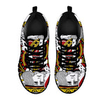 King Of Hearts Playing Card Print Black Sneakers