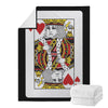 King Of Hearts Playing Card Print Blanket