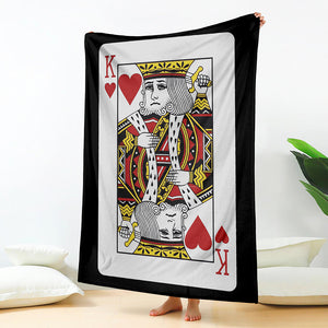 King Of Hearts Playing Card Print Blanket