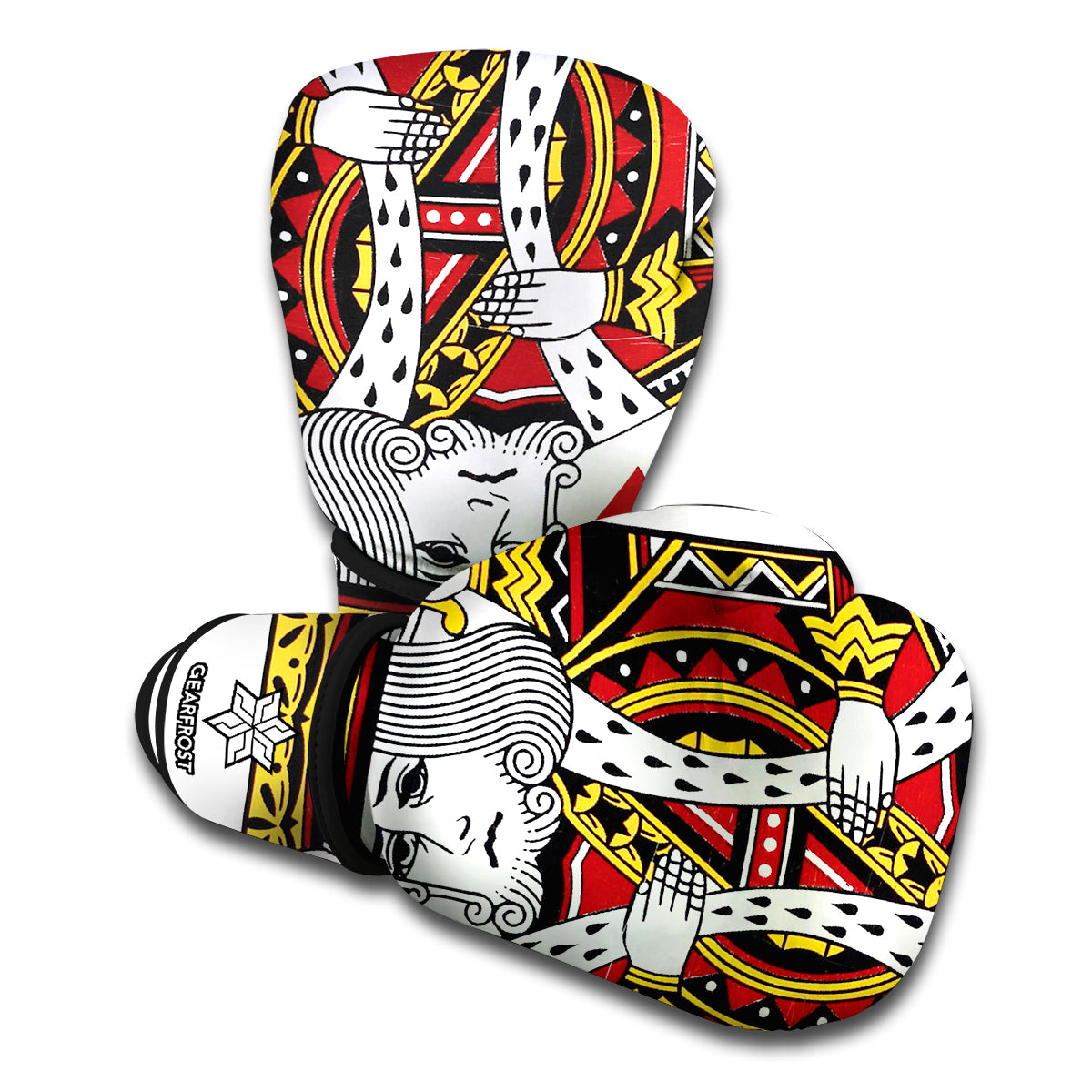 King Of Hearts Playing Card Print Boxing Gloves