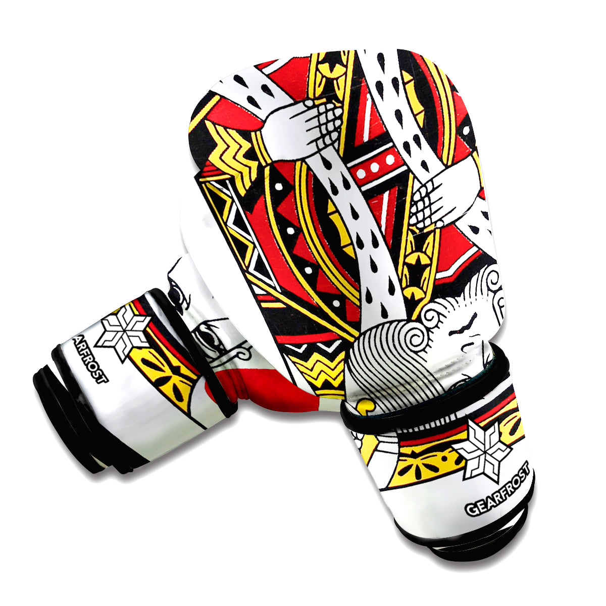 King Of Hearts Playing Card Print Boxing Gloves