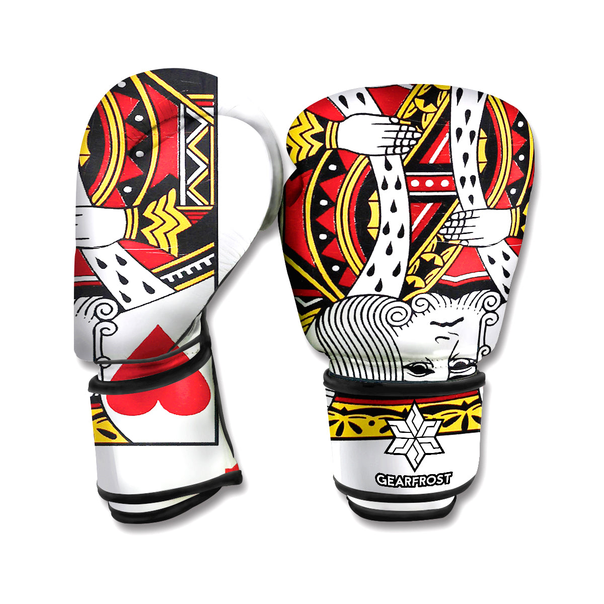 King Of Hearts Playing Card Print Boxing Gloves