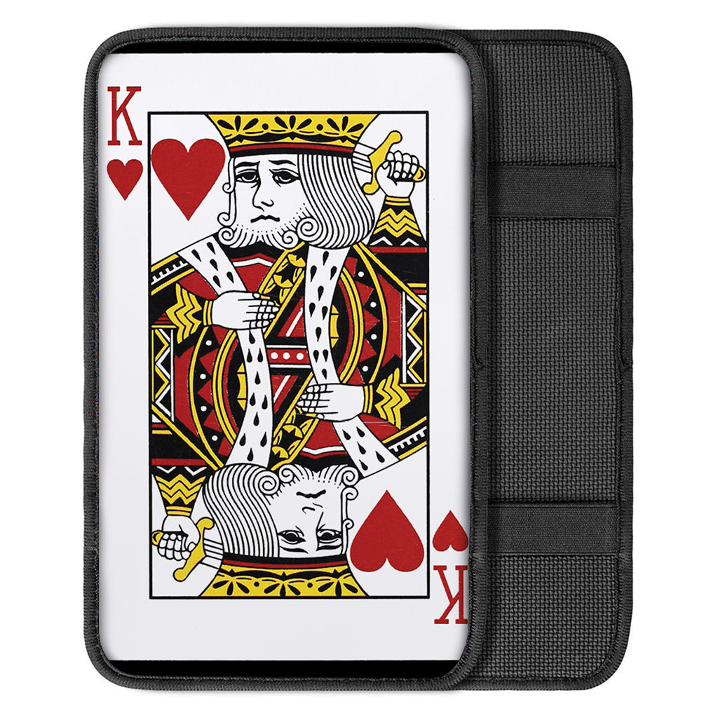 King Of Hearts Playing Card Print Car Center Console Cover