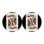 King Of Hearts Playing Card Print Car Coasters