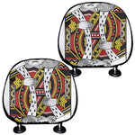 King Of Hearts Playing Card Print Car Headrest Covers