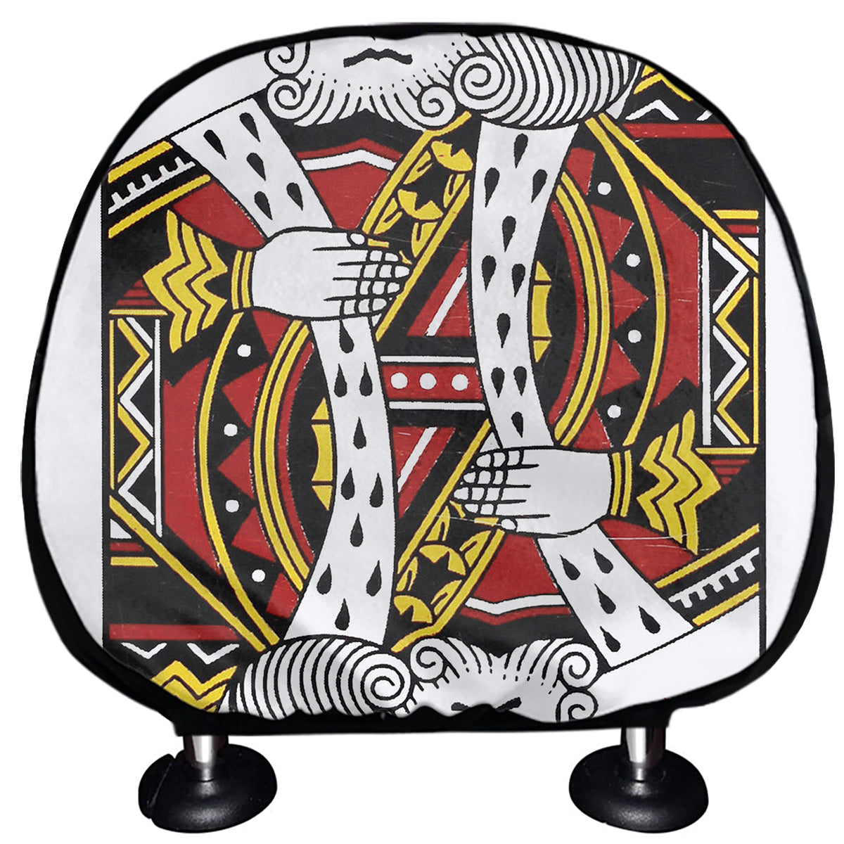 King Of Hearts Playing Card Print Car Headrest Covers