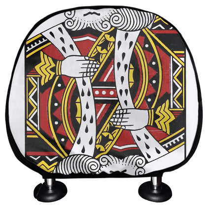 King Of Hearts Playing Card Print Car Headrest Covers