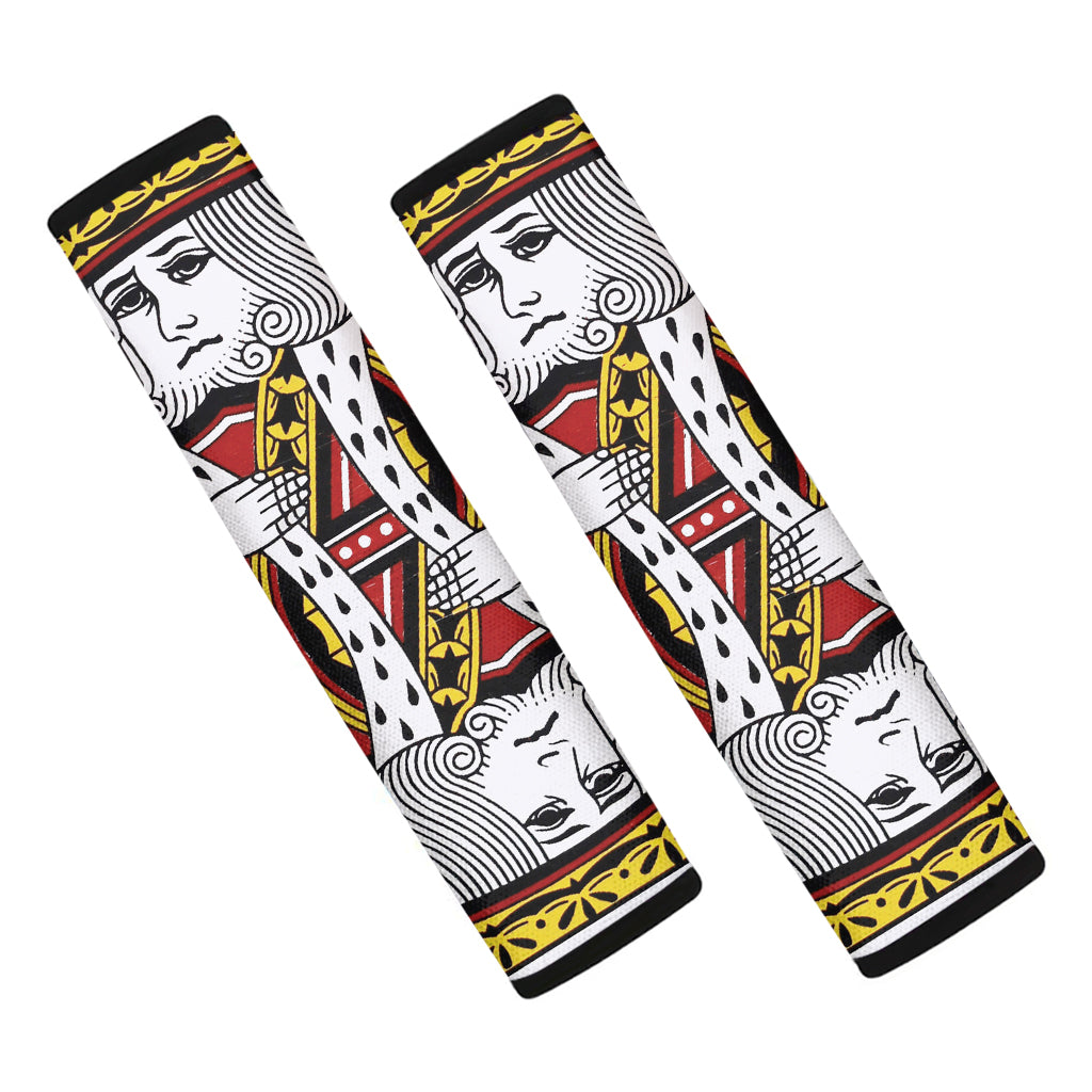 King Of Hearts Playing Card Print Car Seat Belt Covers