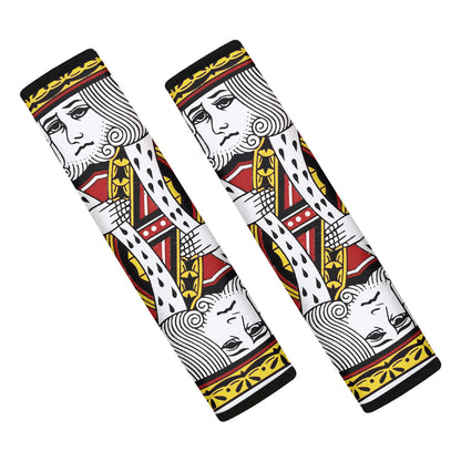 King Of Hearts Playing Card Print Car Seat Belt Covers