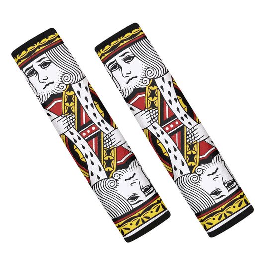 King Of Hearts Playing Card Print Car Seat Belt Covers