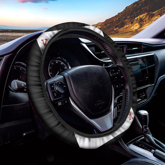 King Of Hearts Playing Card Print Car Steering Wheel Cover