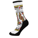 King Of Hearts Playing Card Print Crew Socks