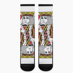 King Of Hearts Playing Card Print Crew Socks