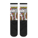 King Of Hearts Playing Card Print Crew Socks
