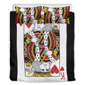 King Of Hearts Playing Card Print Duvet Cover Bedding Set