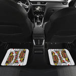 King Of Hearts Playing Card Print Front and Back Car Floor Mats