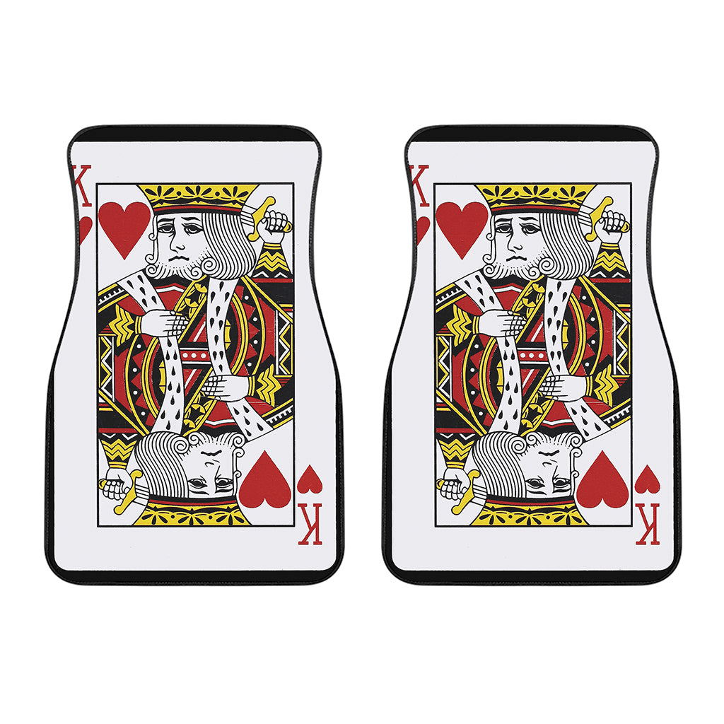 King Of Hearts Playing Card Print Front Car Floor Mats